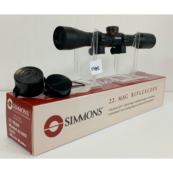 SIMMONS 22 MAG 4X32 SCOPE W/ RINGS