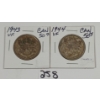 Image 1 : LOT OF 2 - 1943 & 1944 CDN 50 CENT PCS