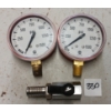 Image 1 : LOT OF 3 - USG PSI GAUGES & VALVE