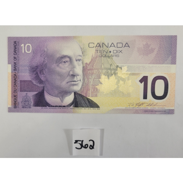 2001 CDN $10 BANKNOTE - UNCIRCULATED