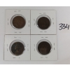 Image 2 : LOT OF 4 - 1900 - '04 CDN LARGE CENTS