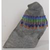 Image 3 : BEADED FIGURE - SIGNED - STONE & BEADS