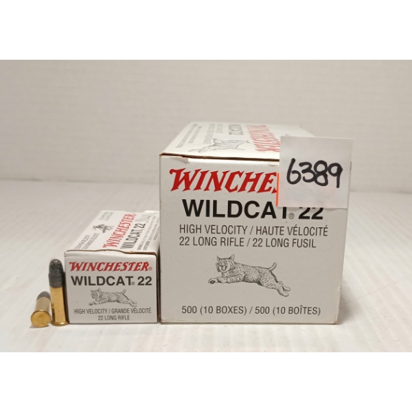 AMMO: 500X WINCHESTER WILDCAT .22 LR - 40GR - RN