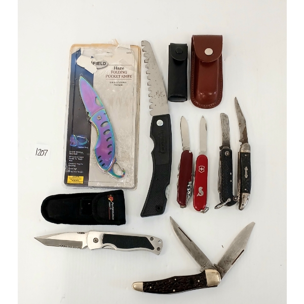 LOT OF 8 - FOLDING KNIVES & MULTI-TOOLS