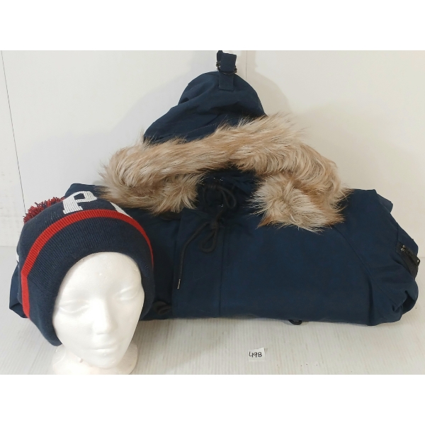 LOT OF 2 - MEN'S PENFIELD NAVY PAXTON JACKET & LEDYARD BEANIE