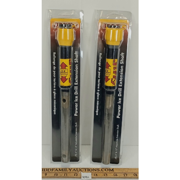LOT OF 2 - JIFFY POWER ICE DRILL EXTENSION SHAFTS
