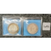 Image 1 : LOT OF 2 - 1963 CDN SILVER DOLLARS - VOYAGEUR - CCCS GRADED