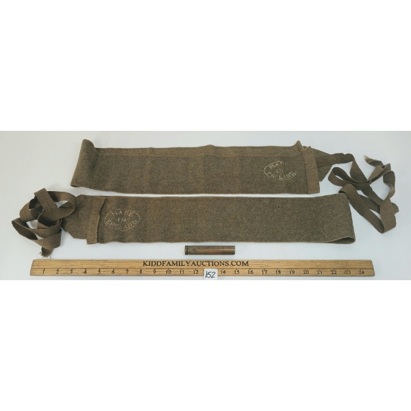 LOT OF 2 - PAIR OF PRE-WWII PUTTIES & ENFIELD OILER