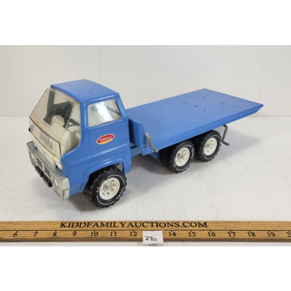 TONKA PRESSED STEEL HAND CRANK XR-101 FLATBED TRUCK