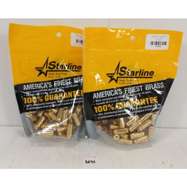 BRASS: 200X STARLINE 7.62X25 TOKAREV - UNPRIMED - SEALED