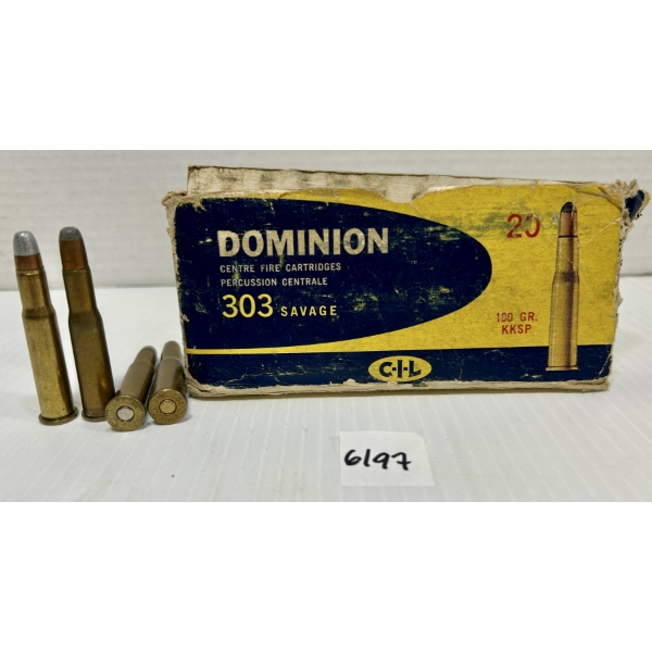 AMMO: 12X .303 SAV & 6X .30-30 WIN