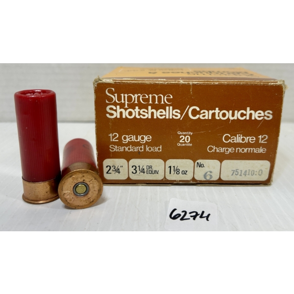 AMMO: 20X 12 GA 2 3/4" - #6