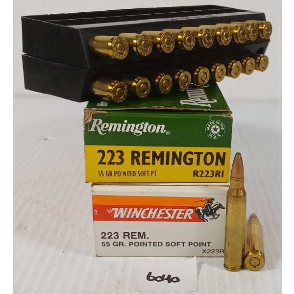 AMMO: 40X REMINGTON & WINCHESTER .223 REM - 55GR - PSP 