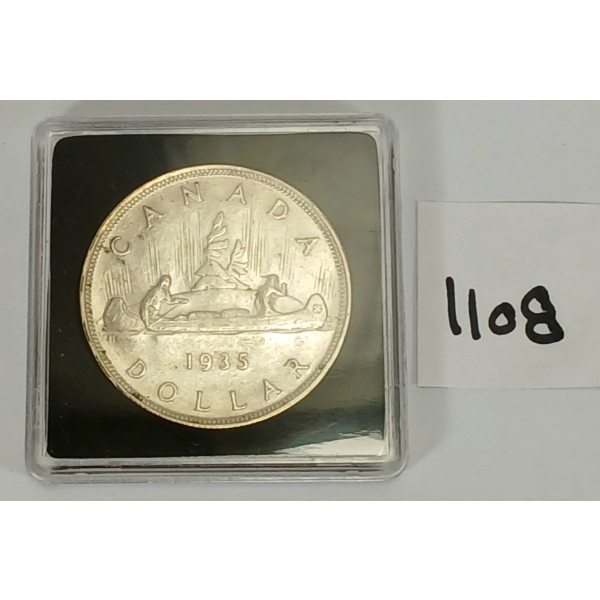 1935 CDN VOYAGEUR SILVER DOLLAR 