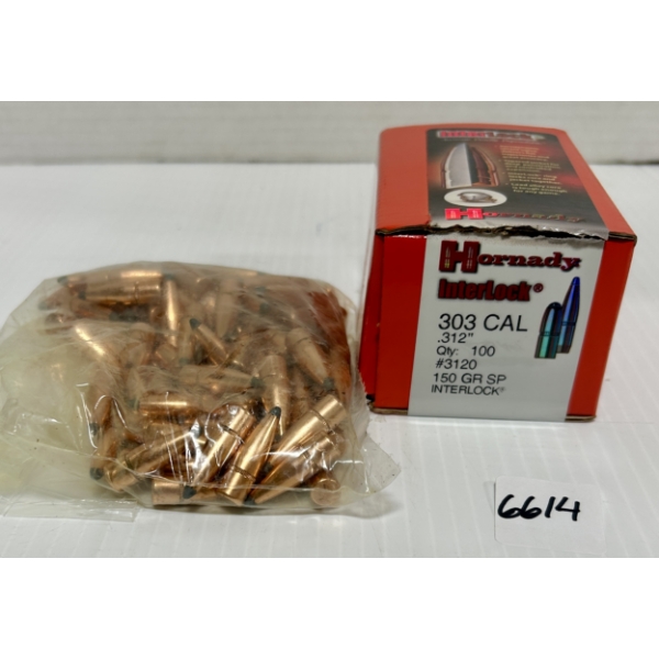 BULLETS: 100X HORNADY .303 CAL - 150 GR SP