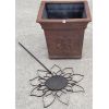Image 1 : LOT OF 2 - RESIN? FLOWER POT & SUNFLOWER GARDEN DECOR