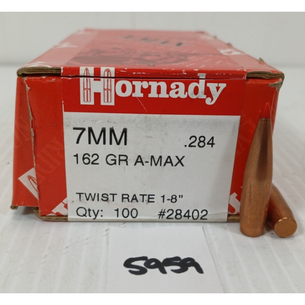 AMMO: APPROX 100X HORNADY 7MM - 162GR - A-MAX