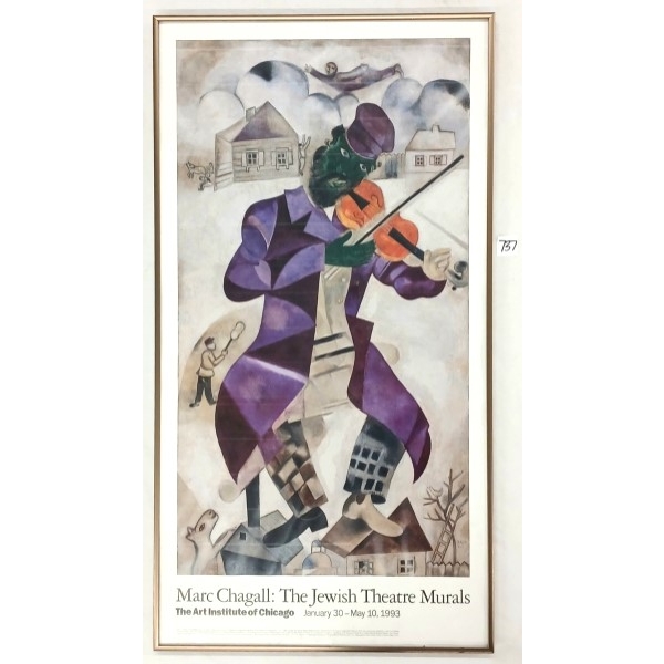 "GREEN VIOLINIST" BY MARC CHAGALL(1887 - 1985) - FRAMED PRINT