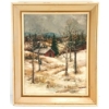 Image 1 : WINTER HILLSIDE SCENE BY MARIA - FRAMED OIL ON BOARD