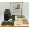 Image 1 : JOB LOT - M1 CARBINE MANUALS, FRAMED ARTICLE & OILER, MISC WEB GEAR, AMMO CAN, ETC