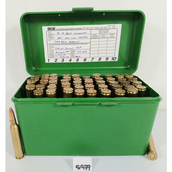 AMMO: 50X MIXED 7MM REM MAG - 154GR - PSP - RELOADS