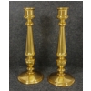 Image 2 : PAIR OF HEAVY BRASS CANDLESTICK HOLDERS 