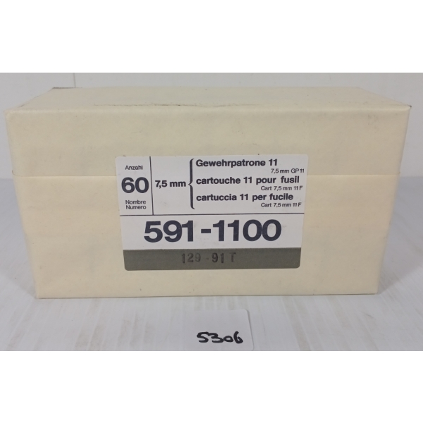 AMMO: QTY OF 7.5XSS SWISS - SEALED