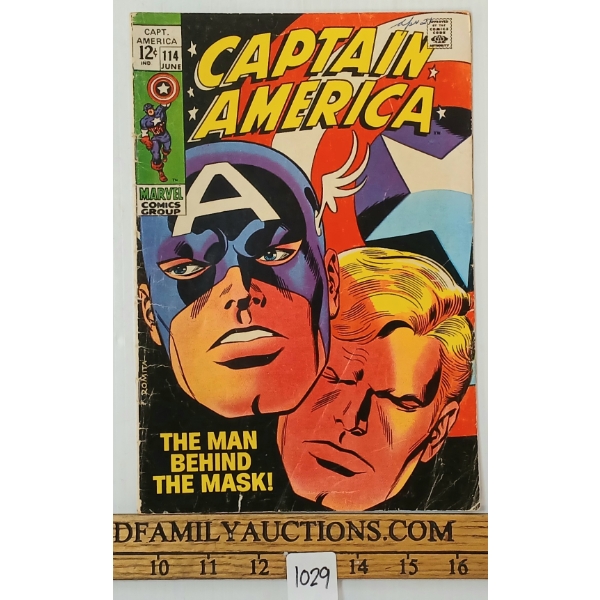 MARVEL COMICS "CAPTAIN AMERICA: THE MAN BEHIND THE MASK" NO. 114 COMIC BOOK