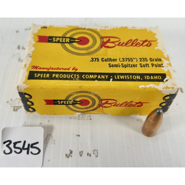 BULLETS: APPROX 45X SPEER .375 CAL - 235 GR SP