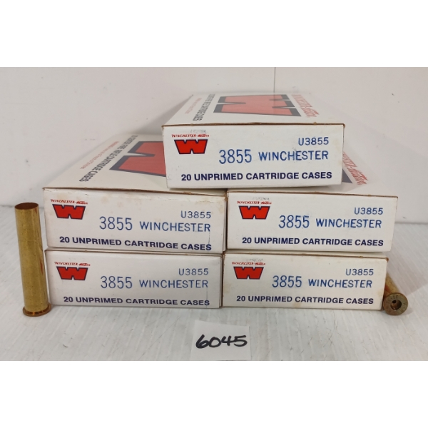 BRASS: 100X WINCHESTER WESTERN .38-55 WIN 