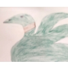 Image 2 : LOT OF 2 - BIRD & NORTHERN LANDSCAPE - SIGNED - COLOURED PENCIL ON PAPER