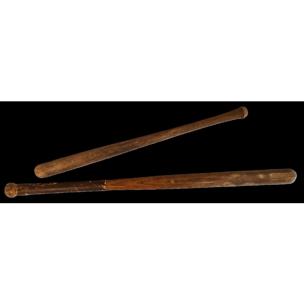LOT OF 2 - MINI WOOD BASEBALL BATS - LOUISVILLE SLUGGER NO. 55