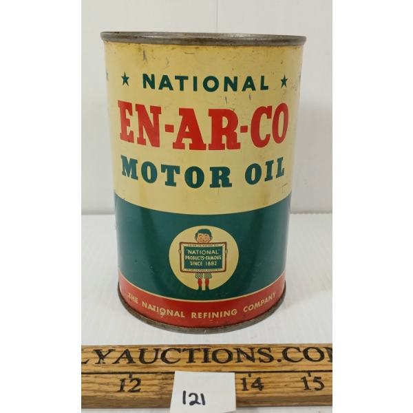 NATIONAL EN-AR-CO MOTOR OIL CAN - QT