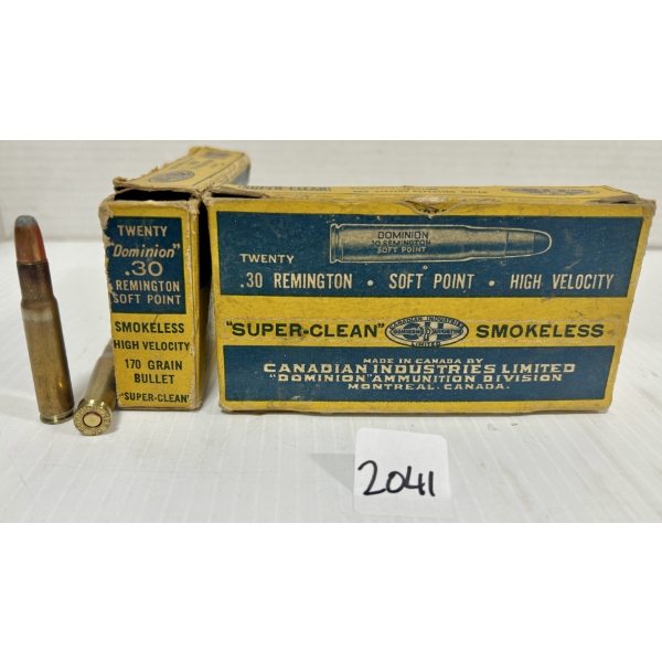 AMMO: 40X CIL .30 REMINGTON - 170 GR SP