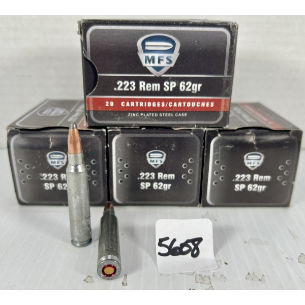 AMMO: 80X MFS .223 REM - 62 GR SP