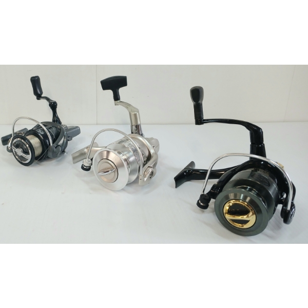 LOT OF 3 - OFFSHORE ANGLER POWER PLUS, BASSPRO FMA30 & JIU YANG 4000 NATION FD FISHING REELS