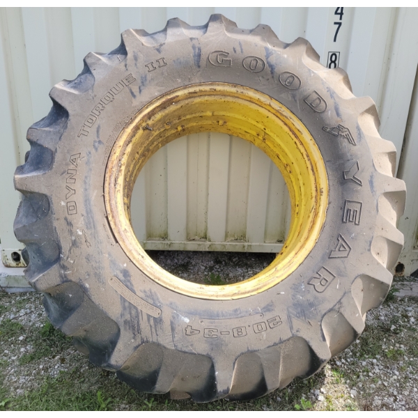 GOODYEAR TIRE ON RIM - 20.8 - 34