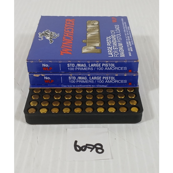 PRIMERS: APPROX 400X WINCHESTER NO. WLP LARGE PISTOL STANDARD / MAGNUM PRIMERS
