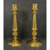 Image 4 : PAIR OF HEAVY BRASS CANDLESTICK HOLDERS 