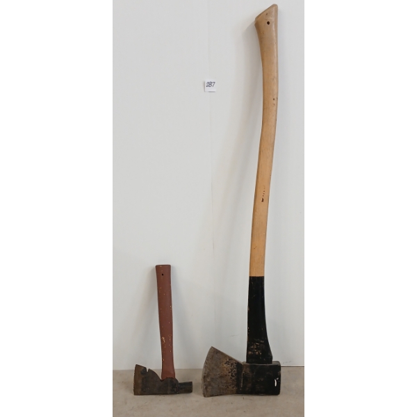 LOT OF 2 - SWEDISH MADE AXE & FRONTIER HATCHET