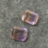 Image 1 : LOT OF 2 - NATURAL BI-COLOUR AMETRINES - OCTAGON CUT
