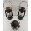 Image 2 : LOT OF 3 - BEACON & E.T. WRIGHT & CO. KEROSENE LANTERNS