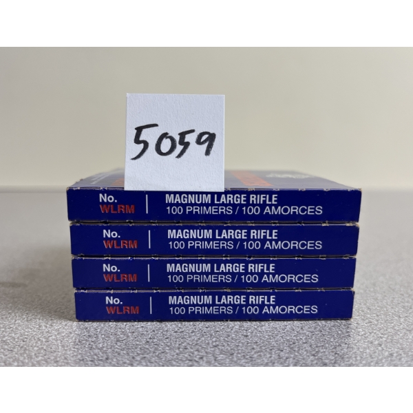 PRIMERS: 400X WINCHESTER LARGE RIFLE MAGNUM - SEALED