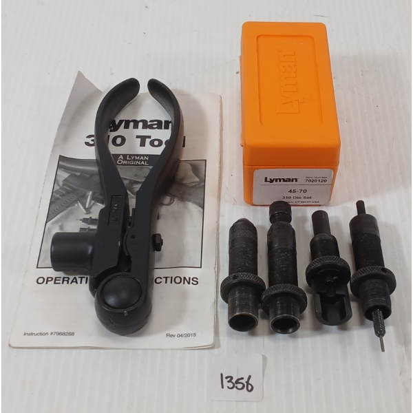 LOT OF 5 - LYMAN .45-70 CAL DIES & RELOADING TOOL