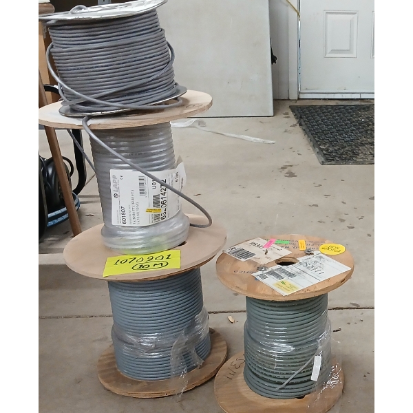 LOT OF 4 - PVC WIRE SPOOLS