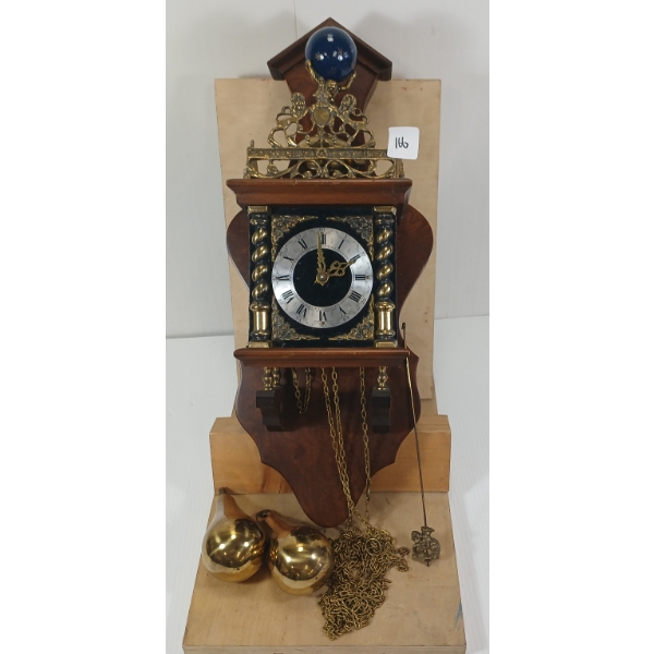 ATLAS ZAANDAM 8 DAY WEIGHT CLOCK - DUTCH - CIRCA 1950