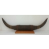 Image 3 : MOUNTED STEER HORNS W/ TOOLED LEATHER