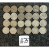 Image 1 : LOT OF 24 - 1909-1970 CDN 10 CENT COINS