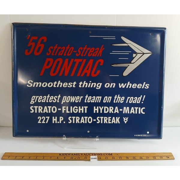 1956 PONTIAC METAL SIGN
