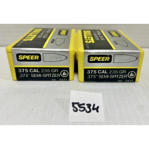 BULLETS: 100X .375 CAL 235GR. - SEALED